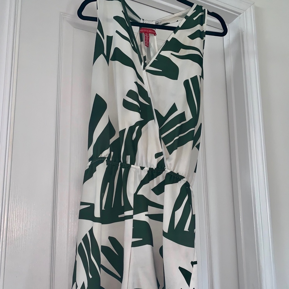 Green and white jumpsuit